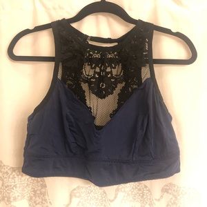 Torrid High Neck Lace Bralette